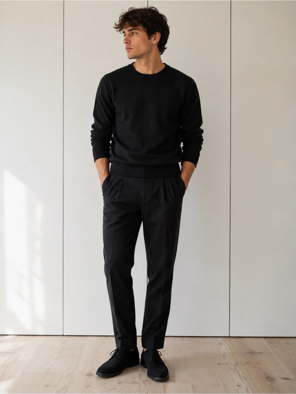 Men's Black Lace-Up Shoes - Picture 9 of 9